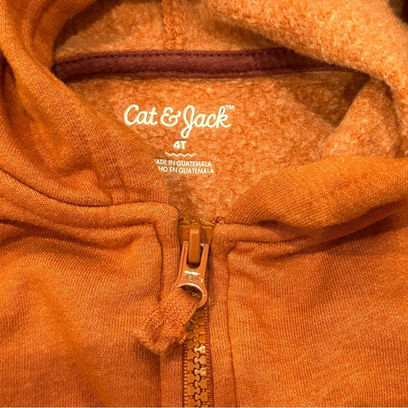 Toddlers Cat&Jack Orange and Navy Blue Hoodie - Picture 3 of 5